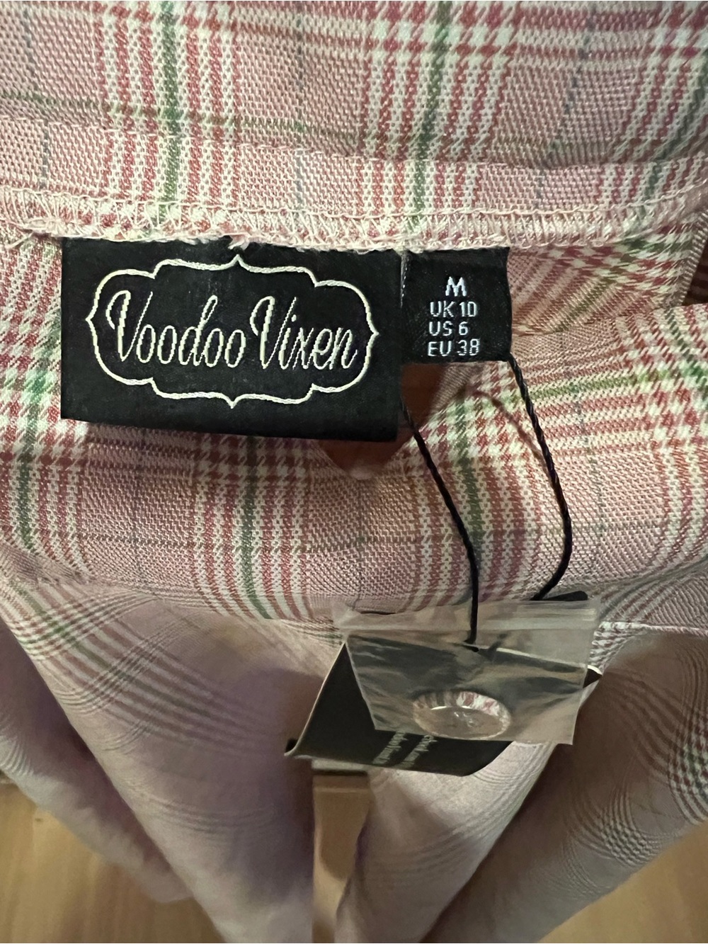 Voodoo Vixen Pink Plaid Midi Skirt